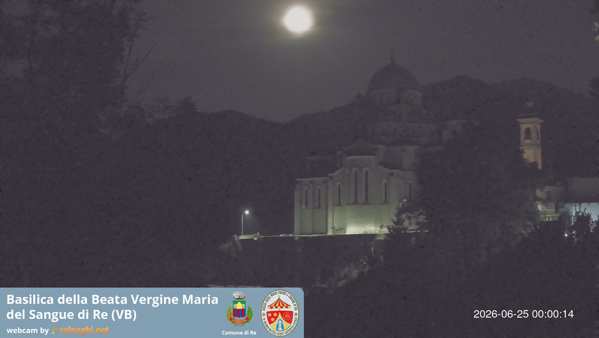 time-lapse frame, Santuario Madonna del Sangue di Re webcam