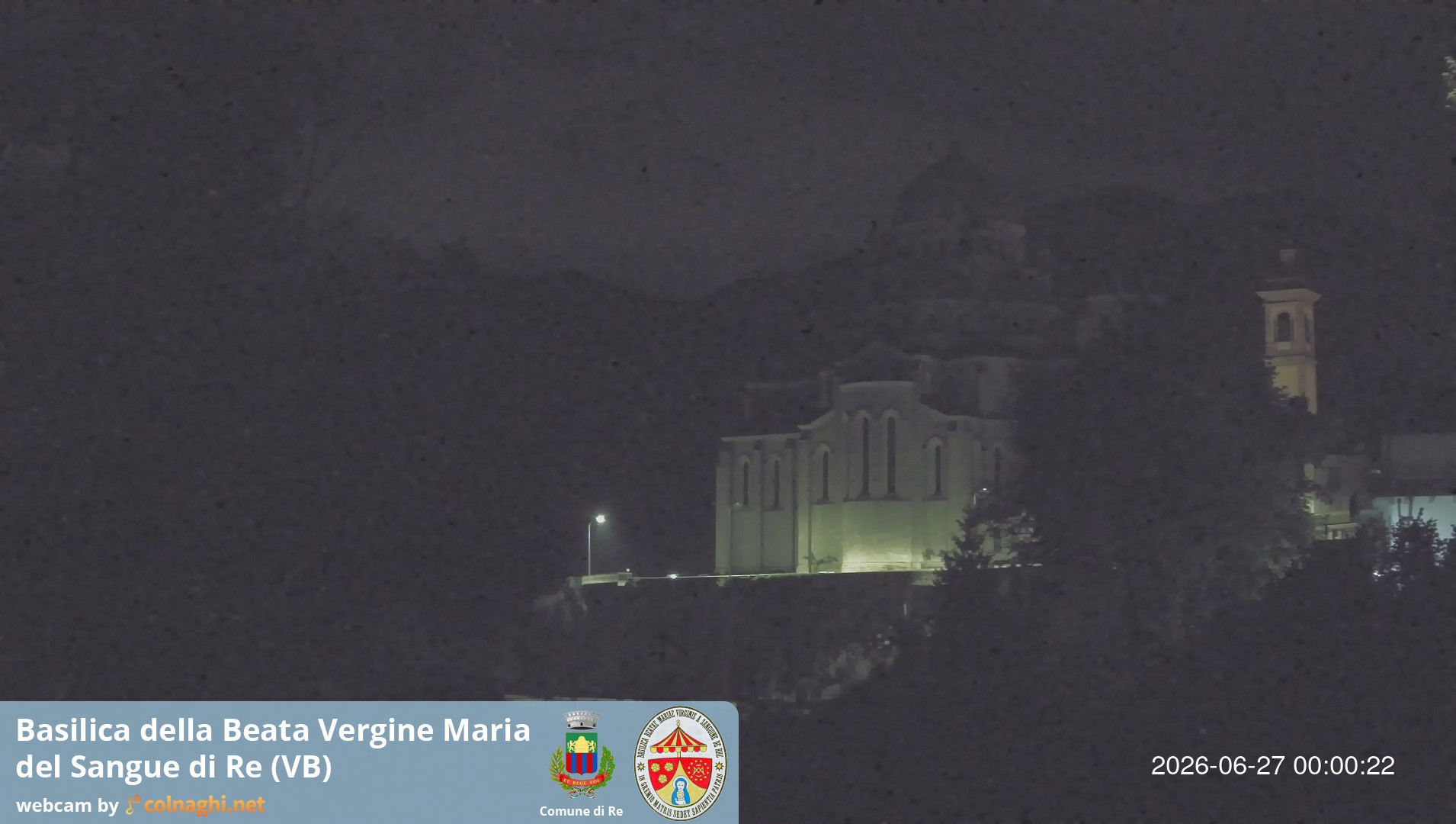 time-lapse frame, Santuario Madonna del Sangue di Re webcam