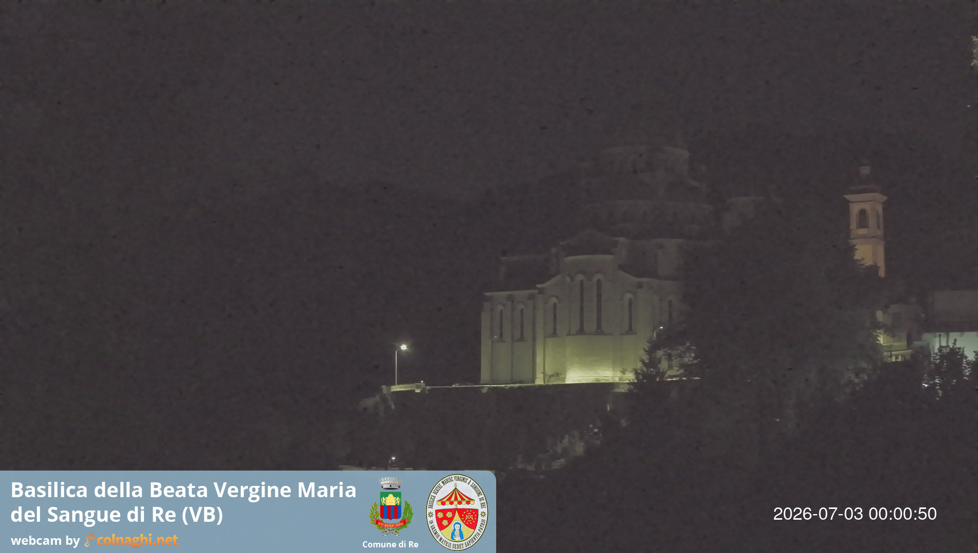time-lapse frame, Santuario Madonna del Sangue di Re webcam