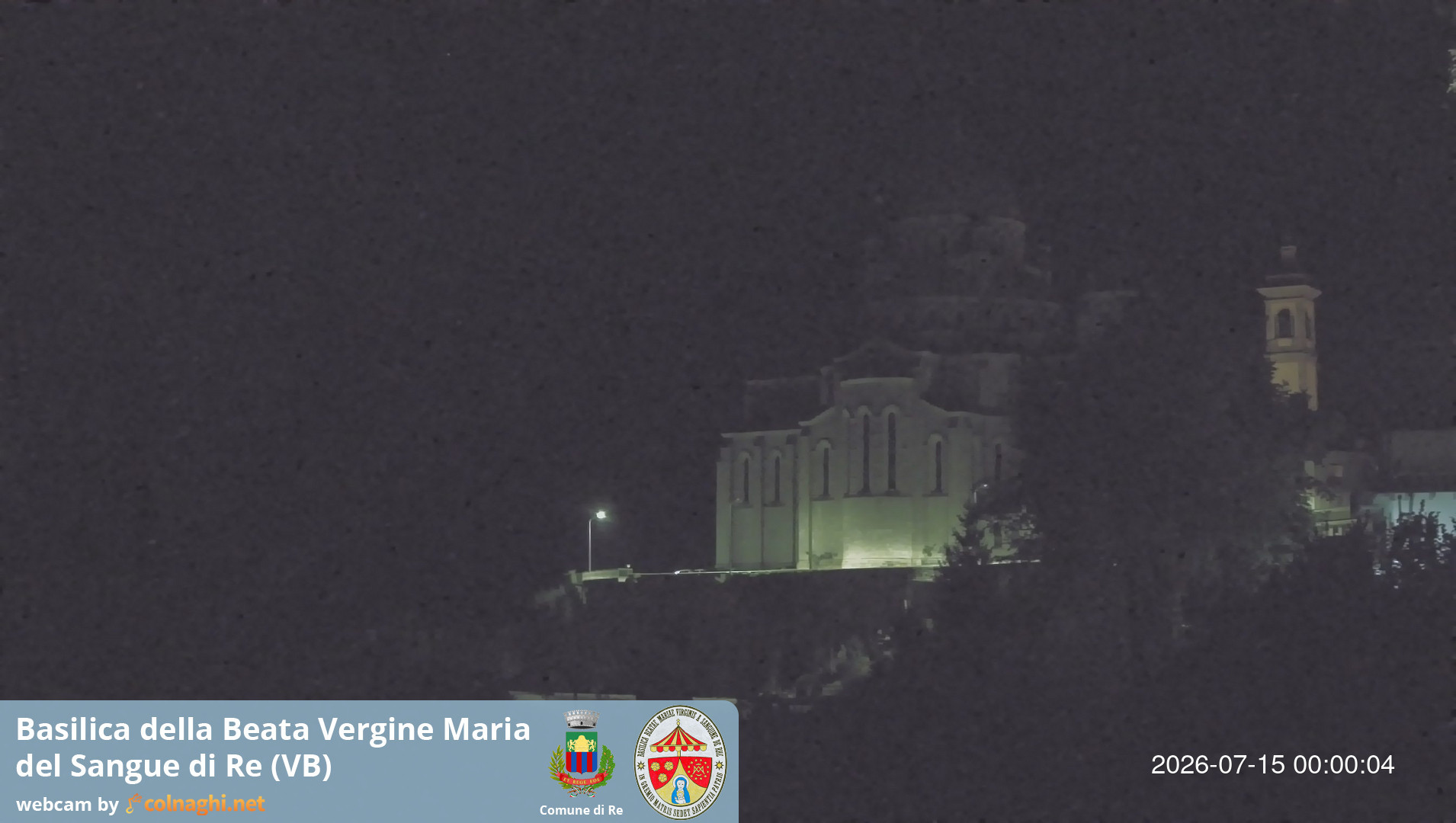 time-lapse frame, Santuario Madonna del Sangue di Re webcam