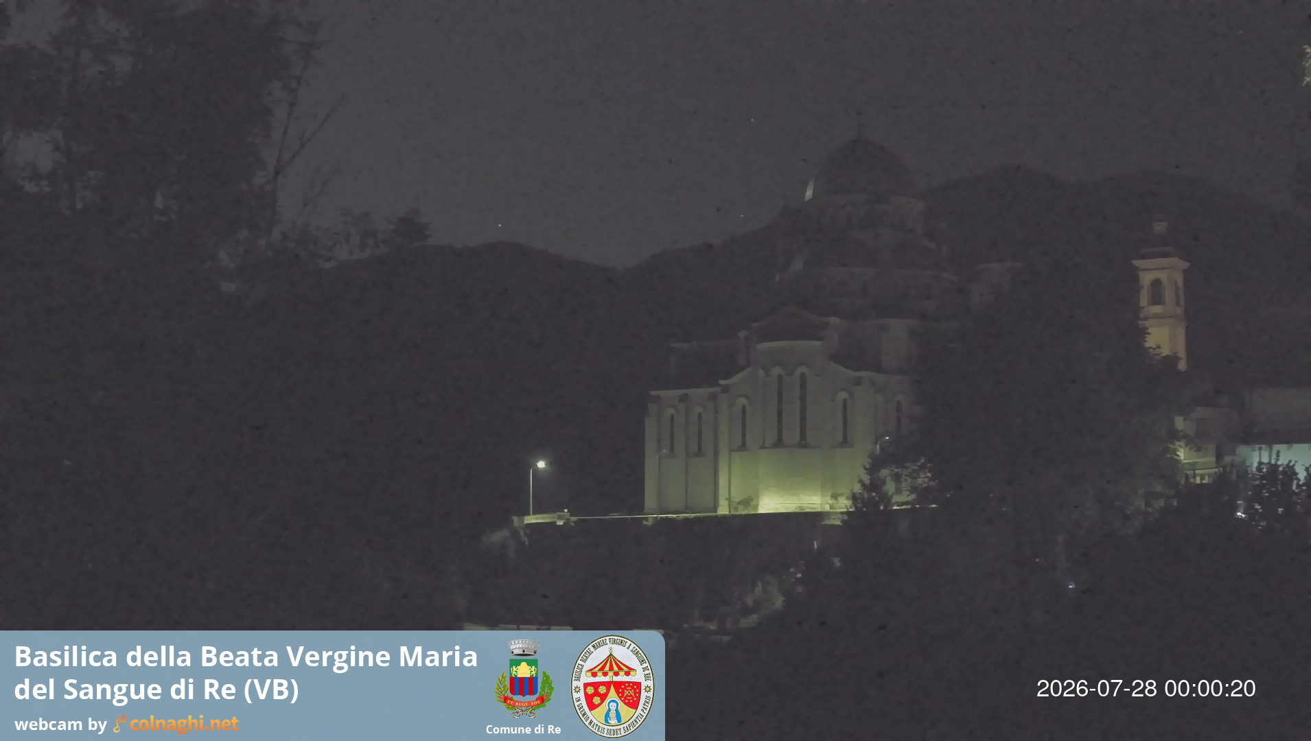 time-lapse frame, Santuario Madonna del Sangue di Re webcam