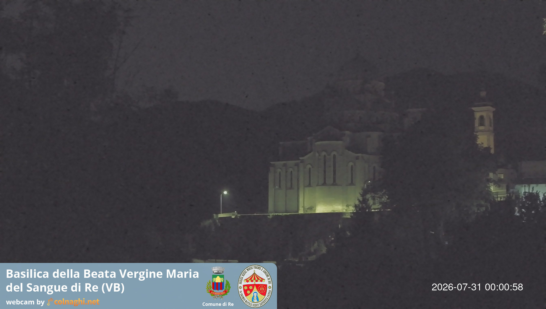 time-lapse frame, Santuario Madonna del Sangue di Re webcam