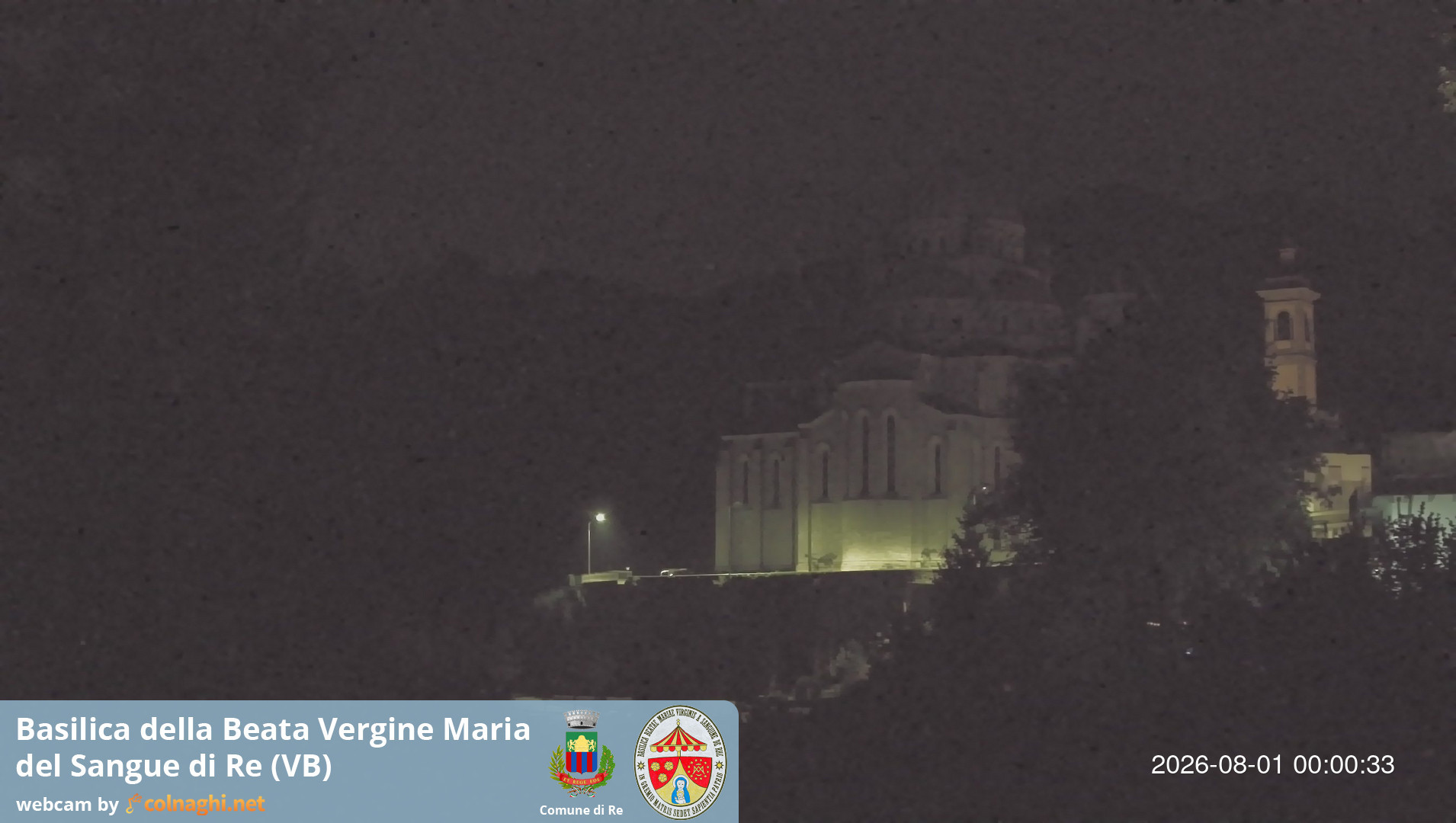 time-lapse frame, Santuario Madonna del Sangue di Re webcam