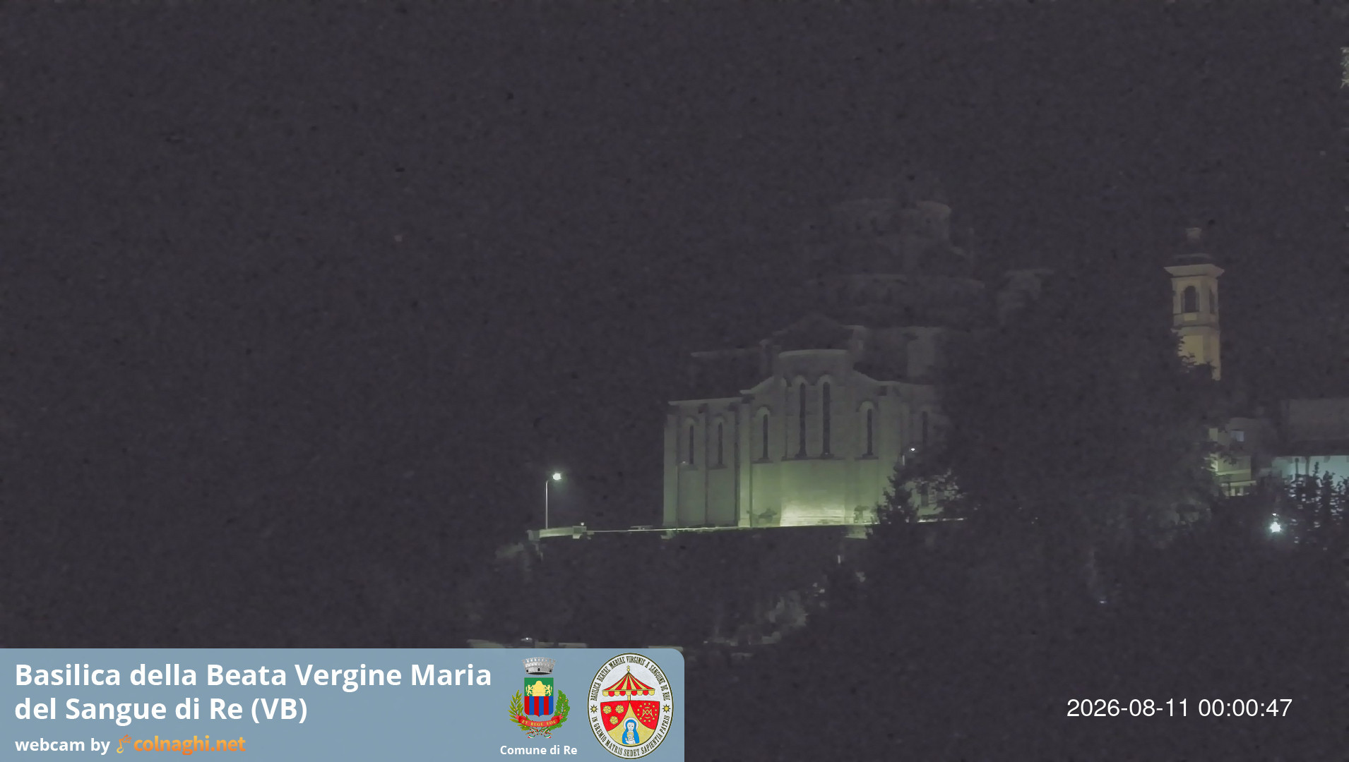 time-lapse frame, Santuario Madonna del Sangue di Re webcam