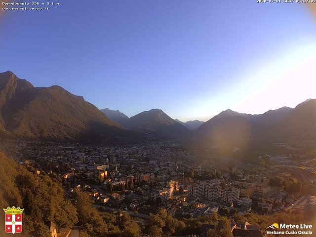 time-lapse frame, Domodossola webcam