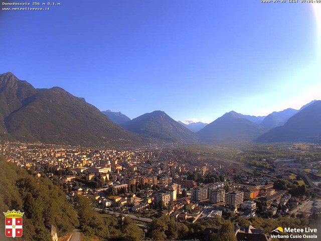 time-lapse frame, Domodossola webcam