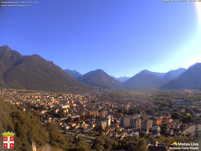 time-lapse frame, Domodossola webcam