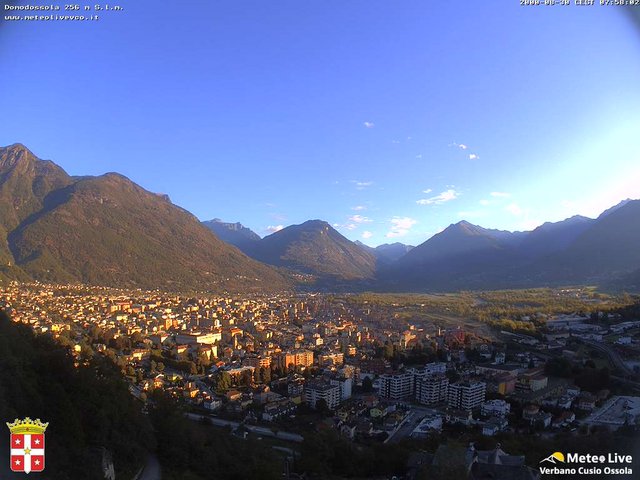 time-lapse frame, Domodossola webcam