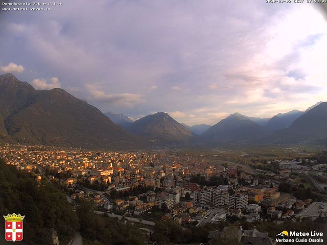 time-lapse frame, Domodossola webcam