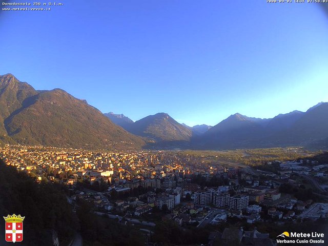 time-lapse frame, Domodossola webcam
