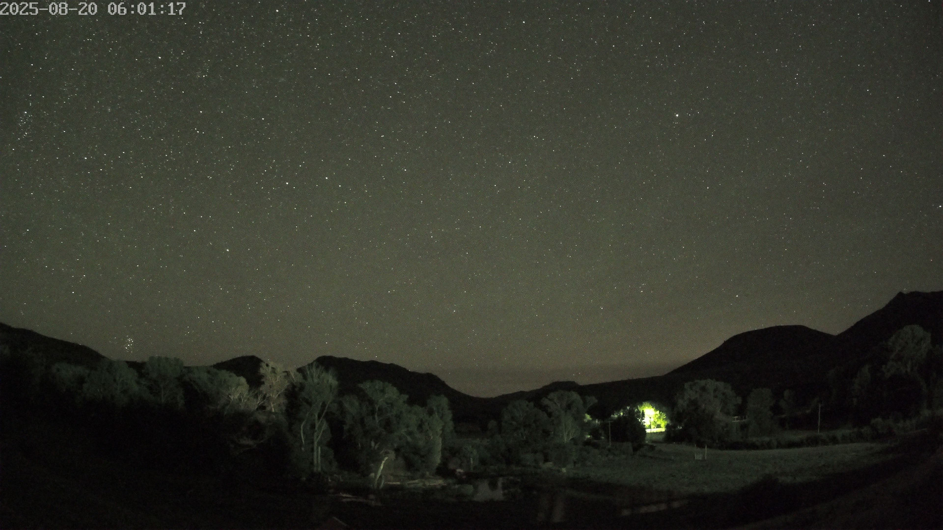 time-lapse frame, Sierra Madre Cam webcam