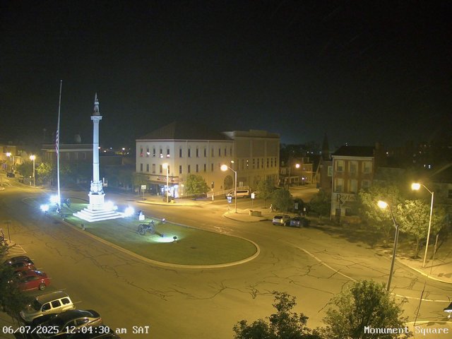 time-lapse frame, Monument Square Center webcam