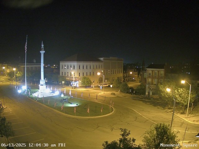 time-lapse frame, Monument Square Center webcam