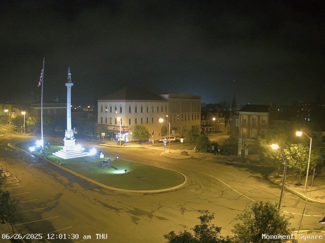 time-lapse frame, Monument Square Center webcam