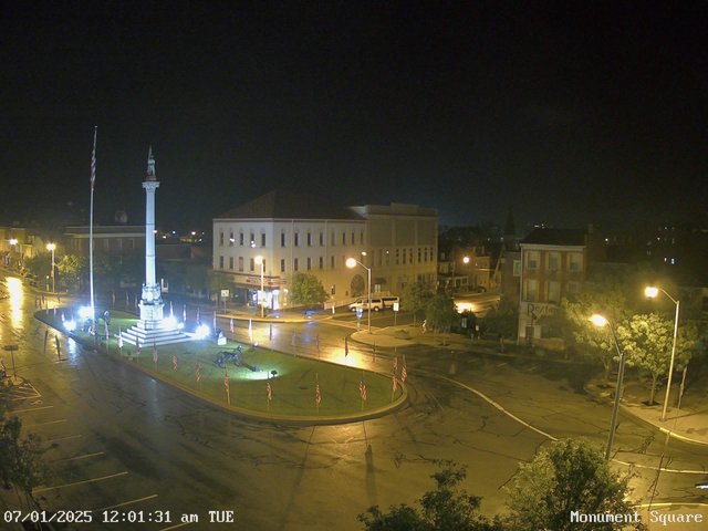 time-lapse frame, Monument Square Center webcam