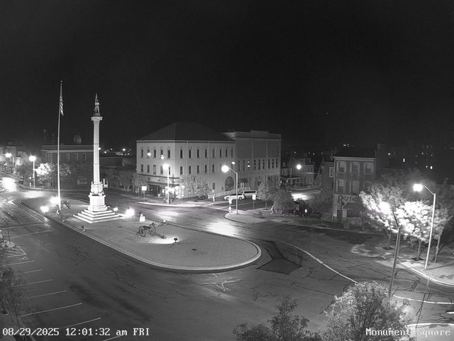 time-lapse frame, Monument Square Center webcam