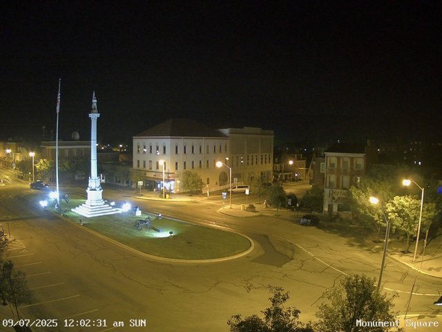time-lapse frame, Monument Square Center webcam