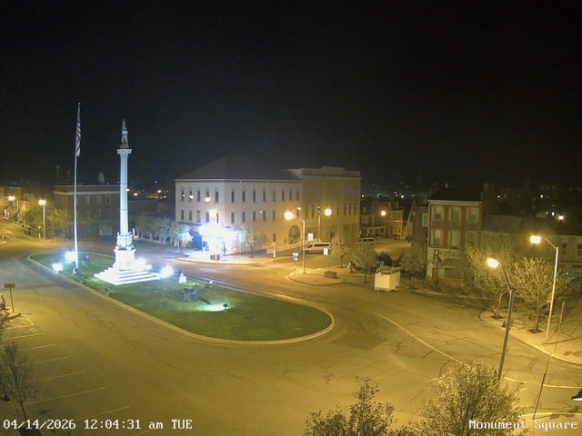 time-lapse frame, Monument Square Center webcam