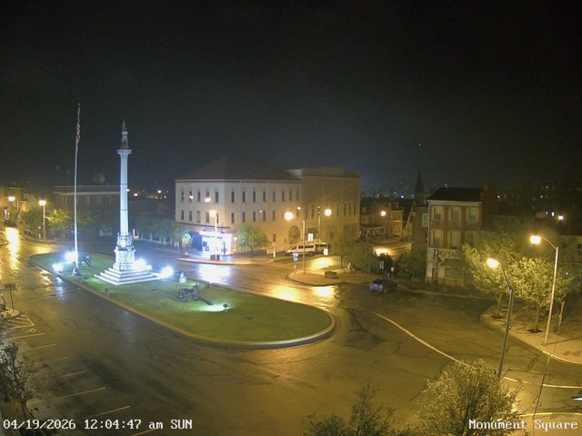 time-lapse frame, Monument Square Center webcam