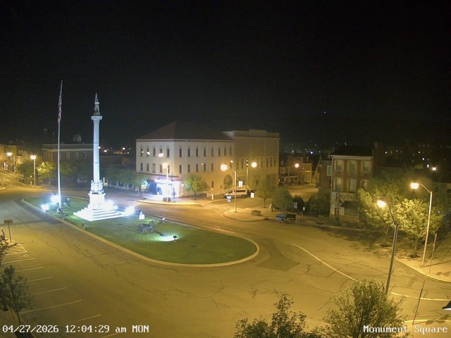 time-lapse frame, Monument Square Center webcam