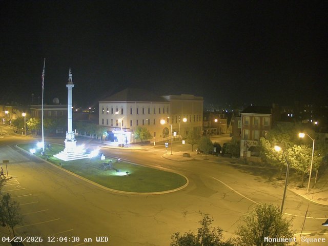 time-lapse frame, Monument Square Center webcam