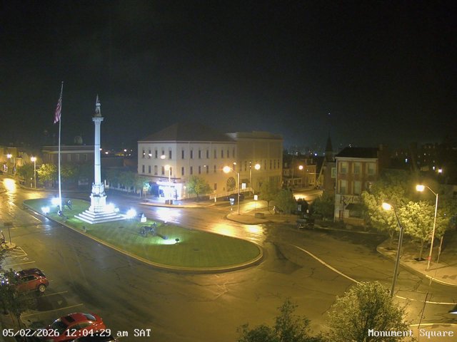 time-lapse frame, Monument Square Center webcam