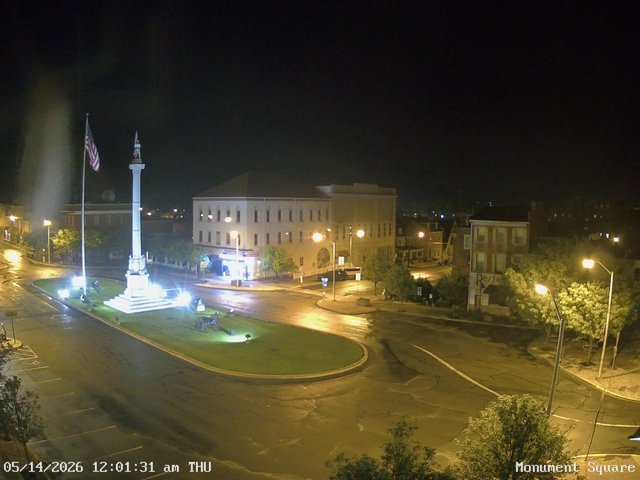 time-lapse frame, Monument Square Center webcam