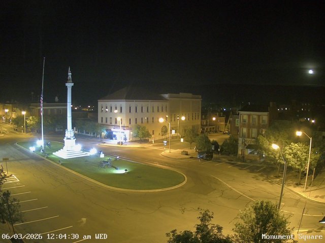 time-lapse frame, Monument Square Center webcam