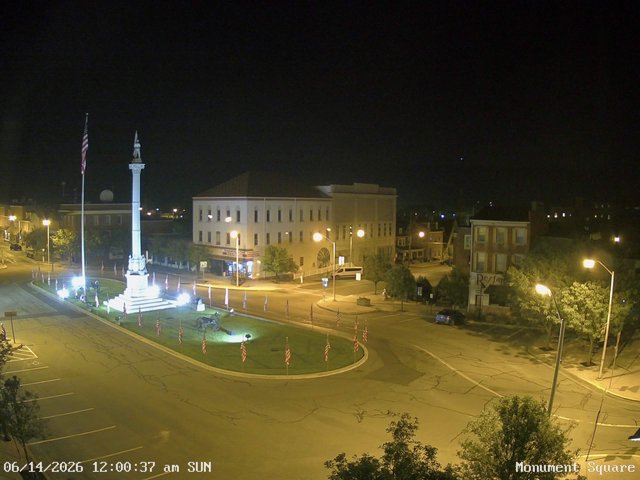 time-lapse frame, Monument Square Center webcam