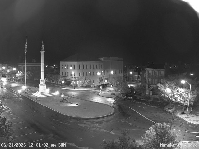 time-lapse frame, Monument Square Center webcam
