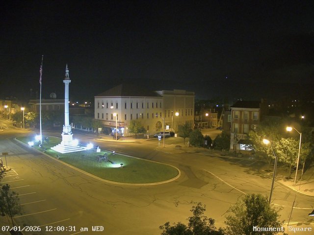 time-lapse frame, Monument Square Center webcam