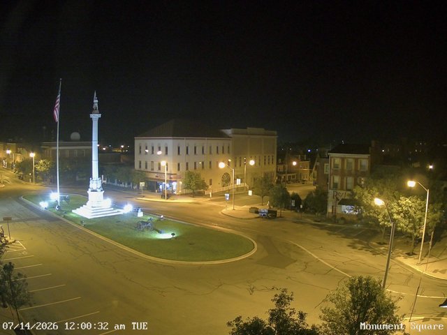 time-lapse frame, Monument Square Center webcam