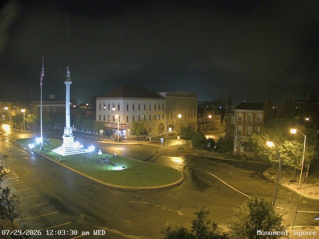 time-lapse frame, Monument Square Center webcam