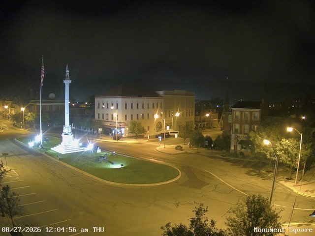 time-lapse frame, Monument Square Center webcam
