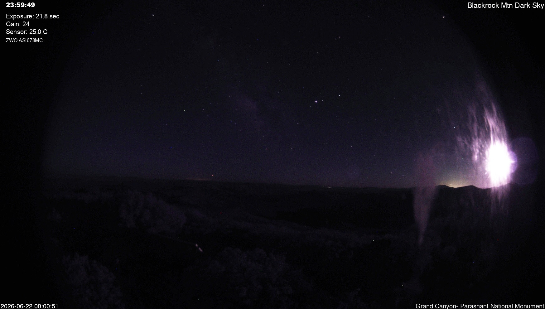 time-lapse frame, Blackrock - Dark Sky webcam