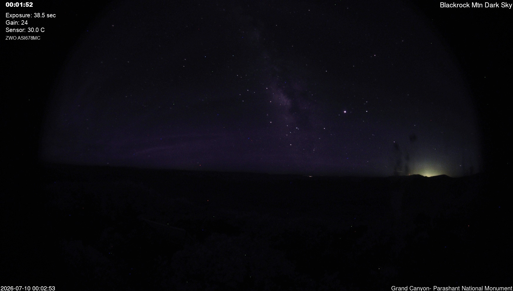 time-lapse frame, Blackrock - Dark Sky webcam