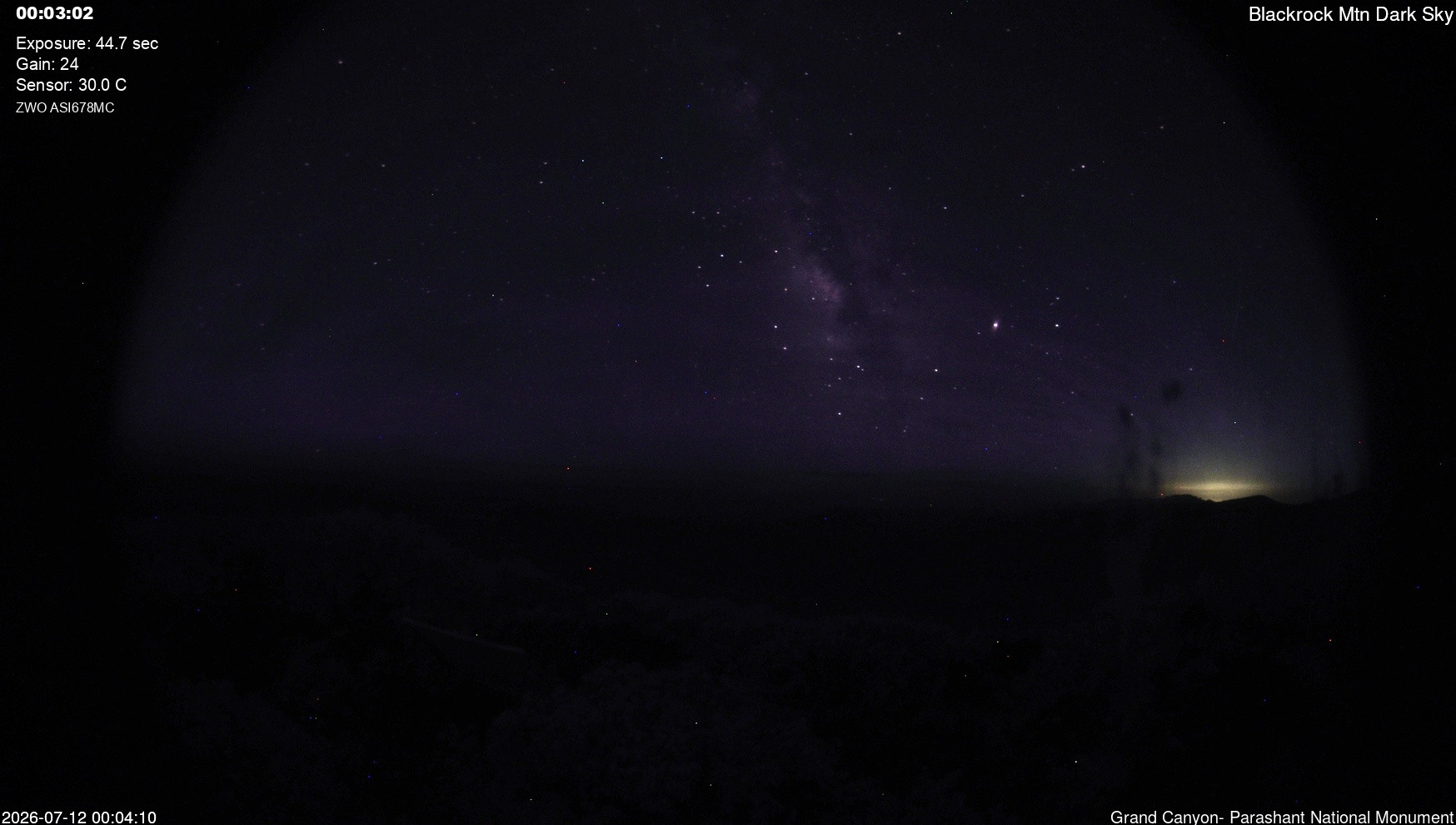 time-lapse frame, Blackrock - Dark Sky webcam