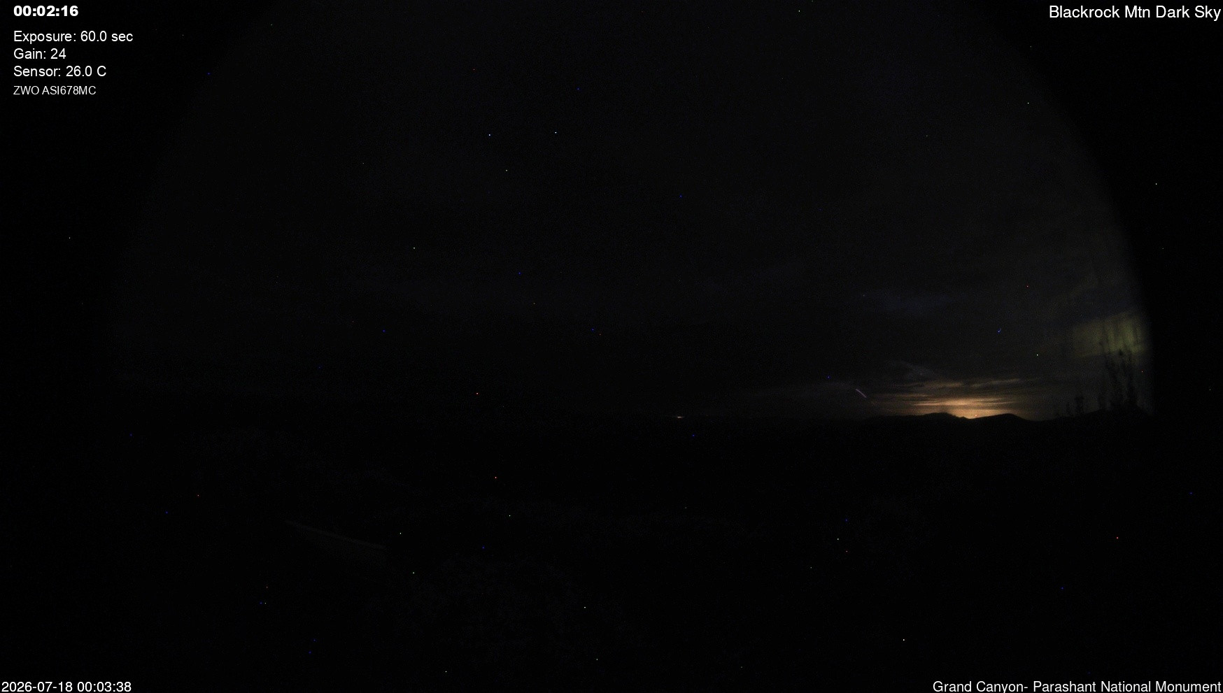 time-lapse frame, Blackrock - Dark Sky webcam
