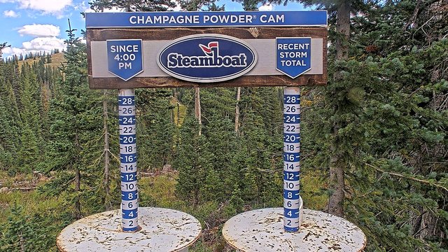 view from Steamboat Champagne Powder on 2026-09-04