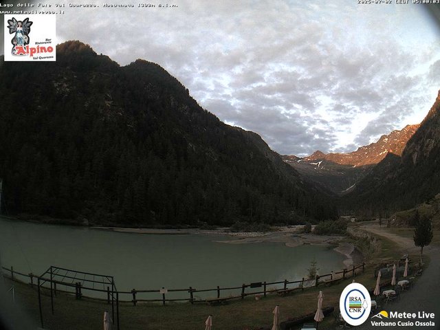 time-lapse frame, Macugnaga Lago delle Fate webcam