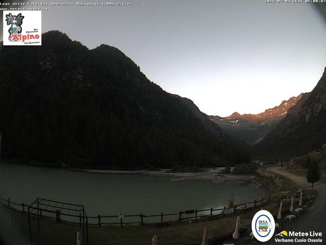time-lapse frame, Macugnaga Lago delle Fate webcam