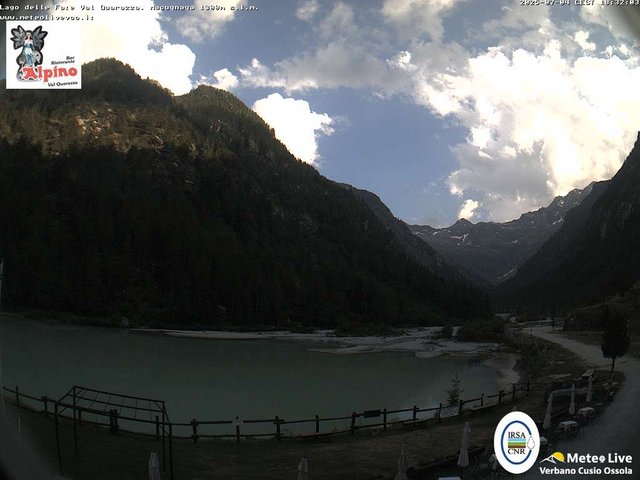 time-lapse frame, Macugnaga Lago delle Fate webcam