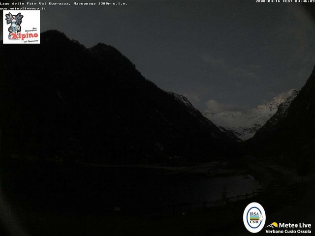 time-lapse frame, Macugnaga Lago delle Fate webcam