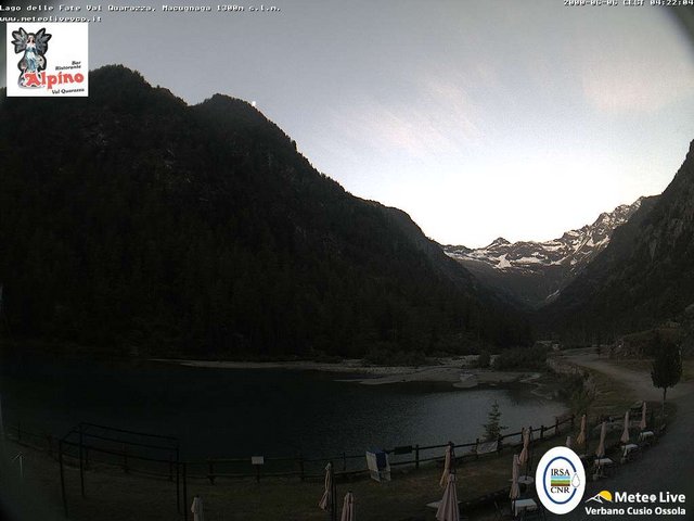 time-lapse frame, Macugnaga Lago delle Fate webcam