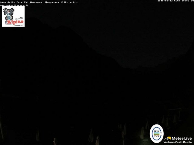 time-lapse frame, Macugnaga Lago delle Fate webcam