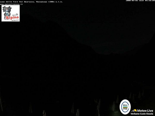 time-lapse frame, Macugnaga Lago delle Fate webcam