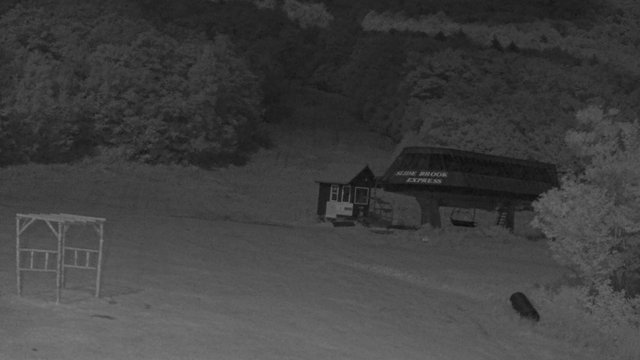 time-lapse frame, Sugarbush Slide Brook Lift webcam