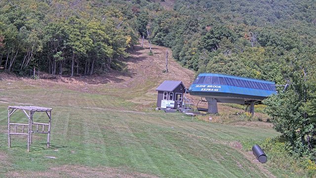 time-lapse frame, Sugarbush Slide Brook Lift webcam