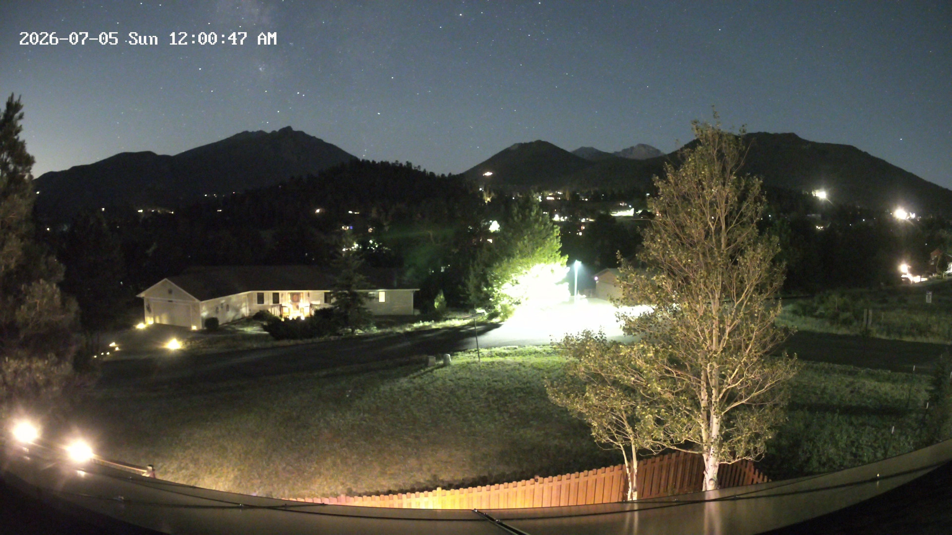 time-lapse frame, Estes Cam webcam
