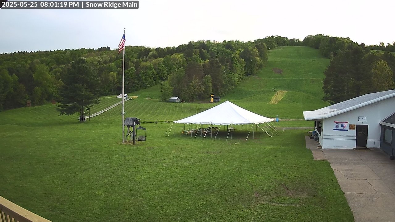 time-lapse frame, Snow Ridge Ski Hill webcam